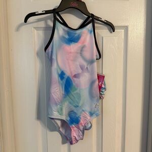 Justice girls leotard with scrunchie
